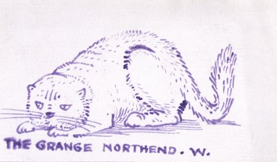 Rovkatt (blekk og stempel på papir) av Edward Burne Jones